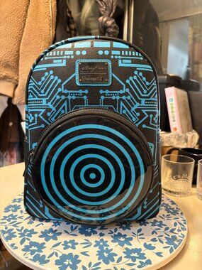 Disney Parks Loungefly TRON 40th Anniversary Light-Up Mini Backpack NWT